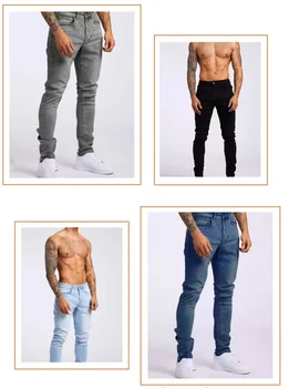 2025 new men's slim fit classic slim fit jeans casual street style casual men's slim fit jeans men's slim fit pencil jeans 1