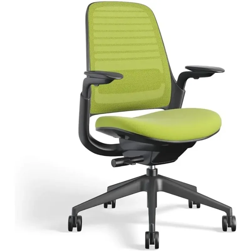 

Steelcase Series 1 Office Chair - with Wheels for Carpet - Weight-Activated Controls, Back Supports & Arm Support