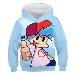 Sweat à capuche imprimé numérique pour enfants, pull ample décontracté, jeu de vendredi, Animation 3D 