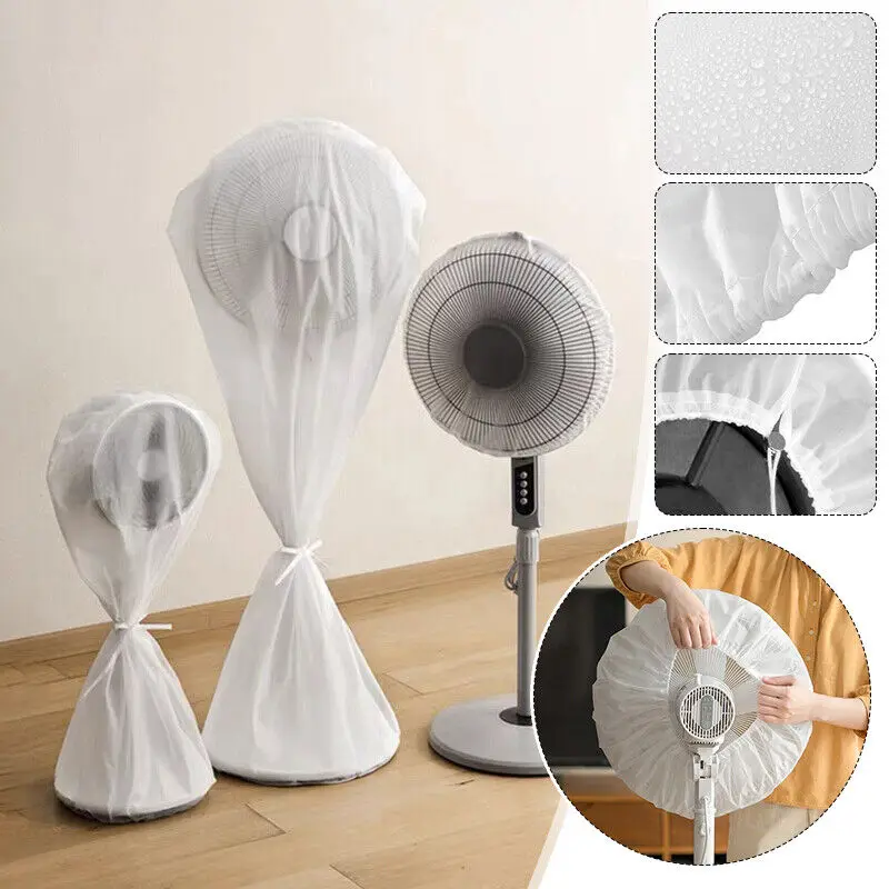 1pc Waterproof Dustproof Round Fan Cover Short Long Style Fan Dust Bag Electric Dust Cover Case Home Decoration New