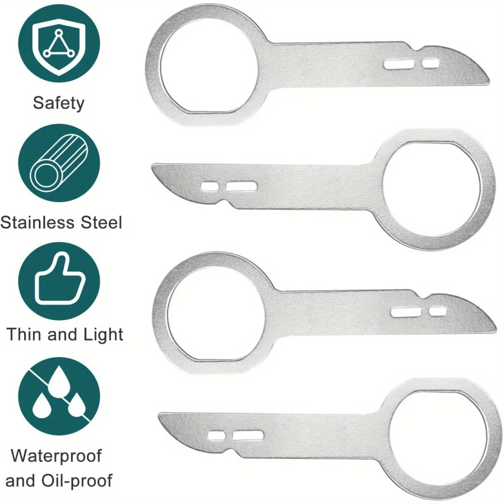 4Pcs Radio Stereo Entfernung Extractor Schlüssel Release Pin Kopf Einheit Audio Installieren Werkzeug Für Volkswagen Audi Mercedes Benz BMW Auto teile – Detail 3