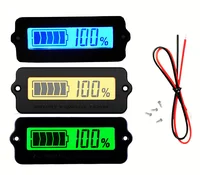 LY6W 12V 24V 36V 48V Lead Acid Battery Capacity Indicator LCD Digital Display Meter Lithium Battery Power Level Detector Tester 1