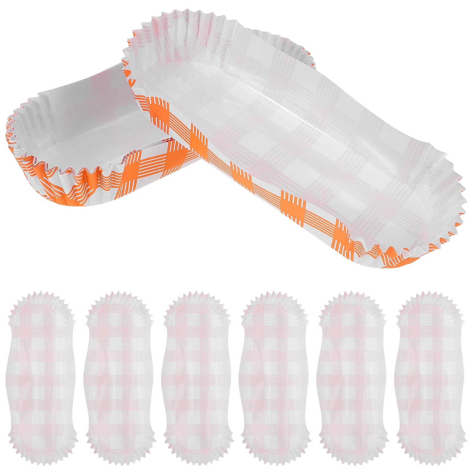 100 Pcs Hot Dog Trays Disposable Paper Hot Dog Tray Holders Snack Boxes Fried Food Container Plates Party Snack Tray Picnic