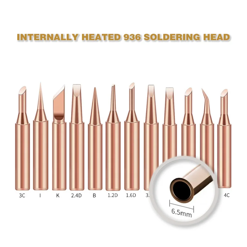 

5 шт., медные наконечники для паяльника, 900M-T IS/I/B/K/SK/2.4D/3.2D/1C/2C/3C/4C