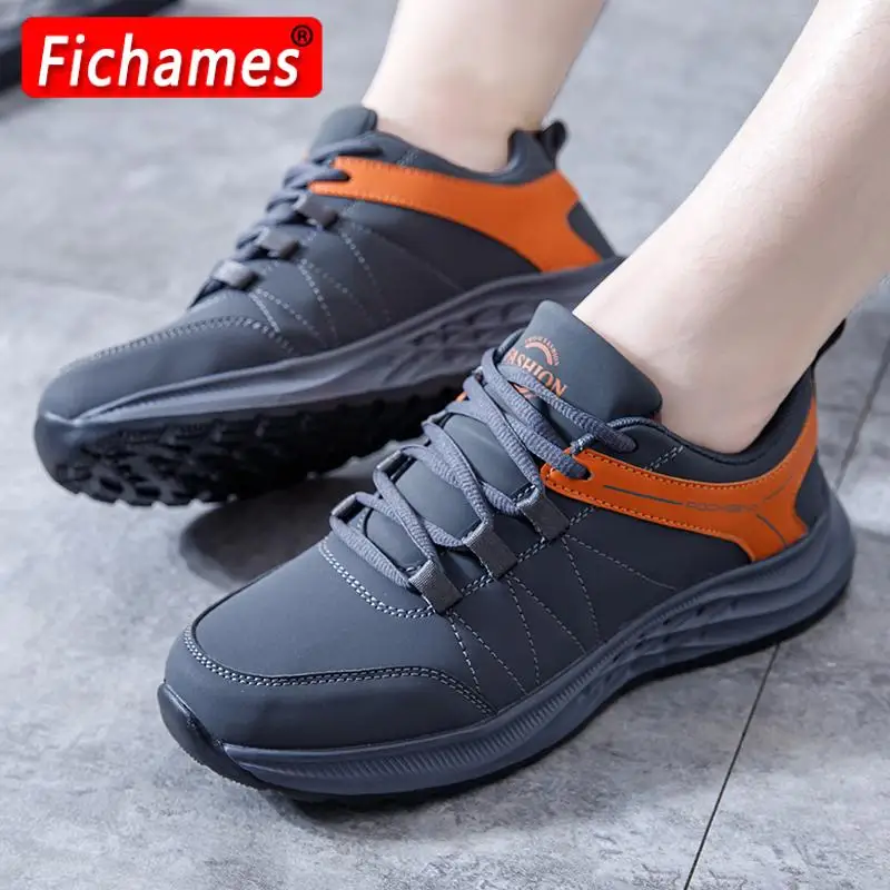 

Sneakers Shoes for Men Pu Leather Casual Breathable Leisure Male Comfort Non-Slip Footwear Vulcanized Shoes New Tenis Masculino