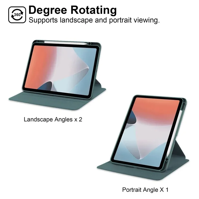 Enhanced Product Title: Premium 360 Rotating Acrylic Tablet Case with Pen Holder
