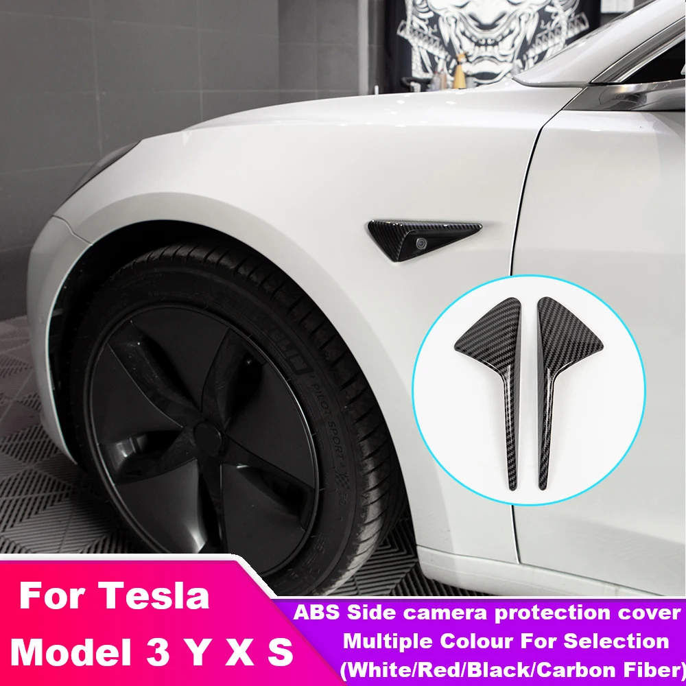 

Для боковой камеры Tesla Model 3 Y S X, защитная крышка из углеродного волокна и АБС, модель 3, аксессуары для моделирования, одна пара