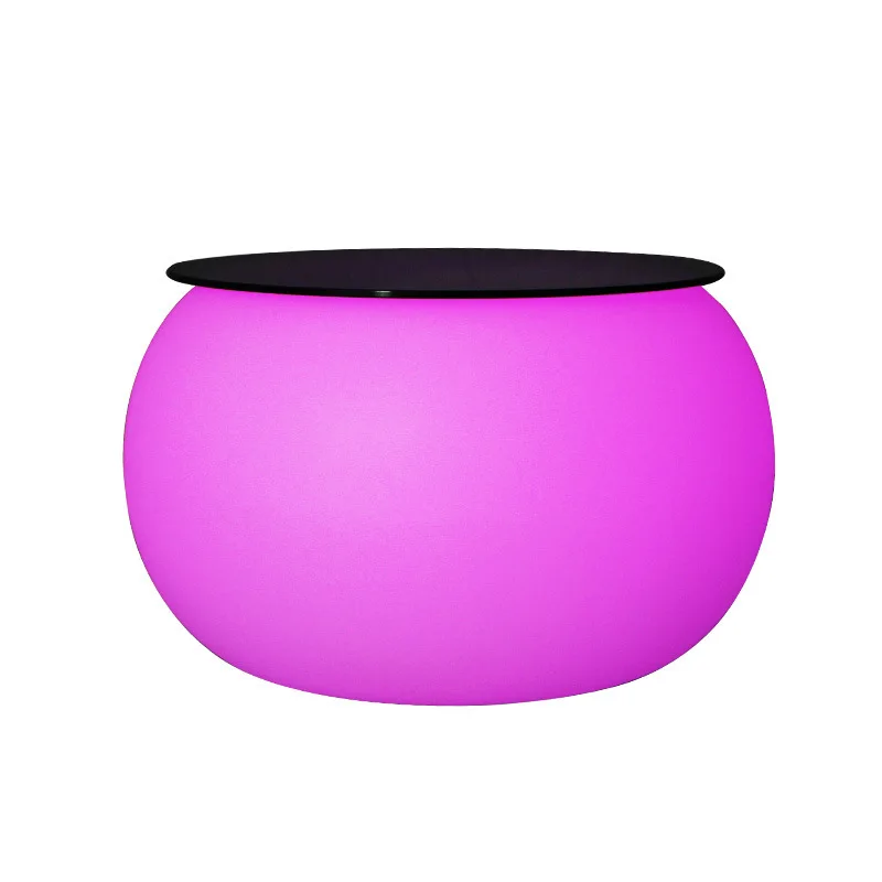 Home Luminous Coffee Table D68*42cm Modern Nordic Drum Shape Side Tables For Living Room Loft White Glow Furniture Korea Riq-Z01