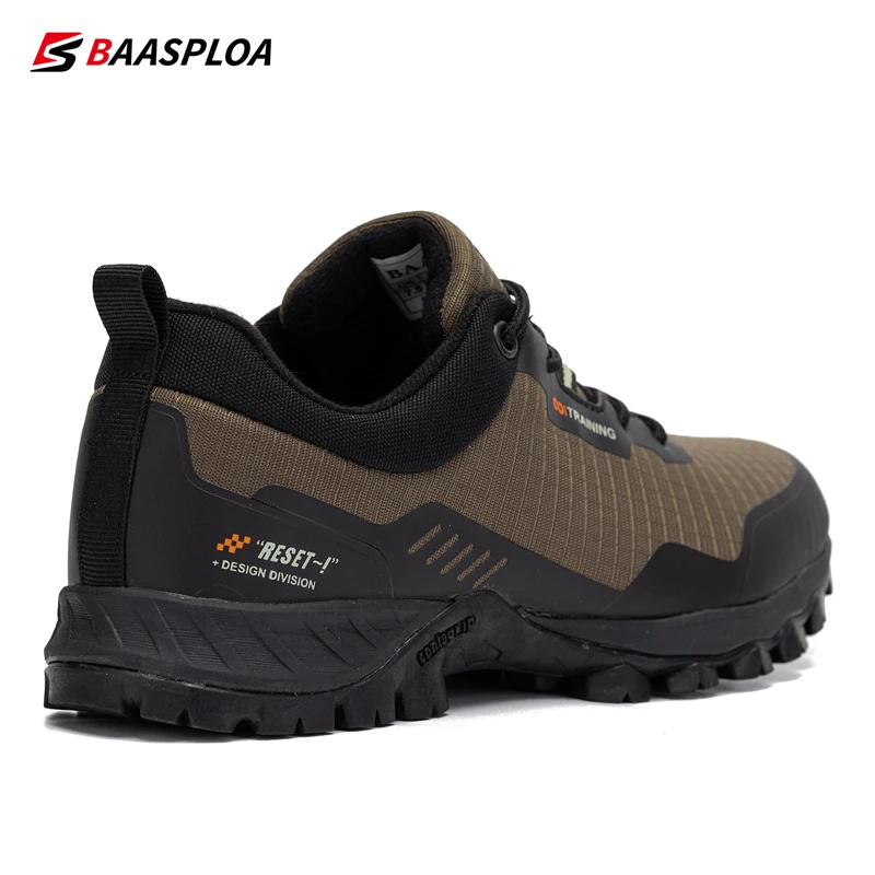 Baasploa New Men's Anti-Skid Wear-Resistant Hiking Shoes Fashion Waterproof Outdoor Travel shoes Sneaker Comfortable Male Shoes