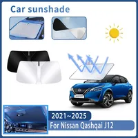 Car Sun Visor For Nissan Qashqai J12 2021~2025 2022 2023 2024 Front Windshield Sunshade Heat Insulation Summer Auto Accessories 1