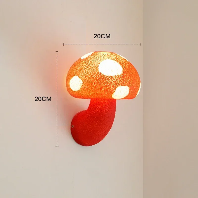 Nordic Mushroom Wall Lamp Minimalist Style Entrance Bedside Home Decor Wall Lamp Designer Balcony Bedroom Outdoor Lighting