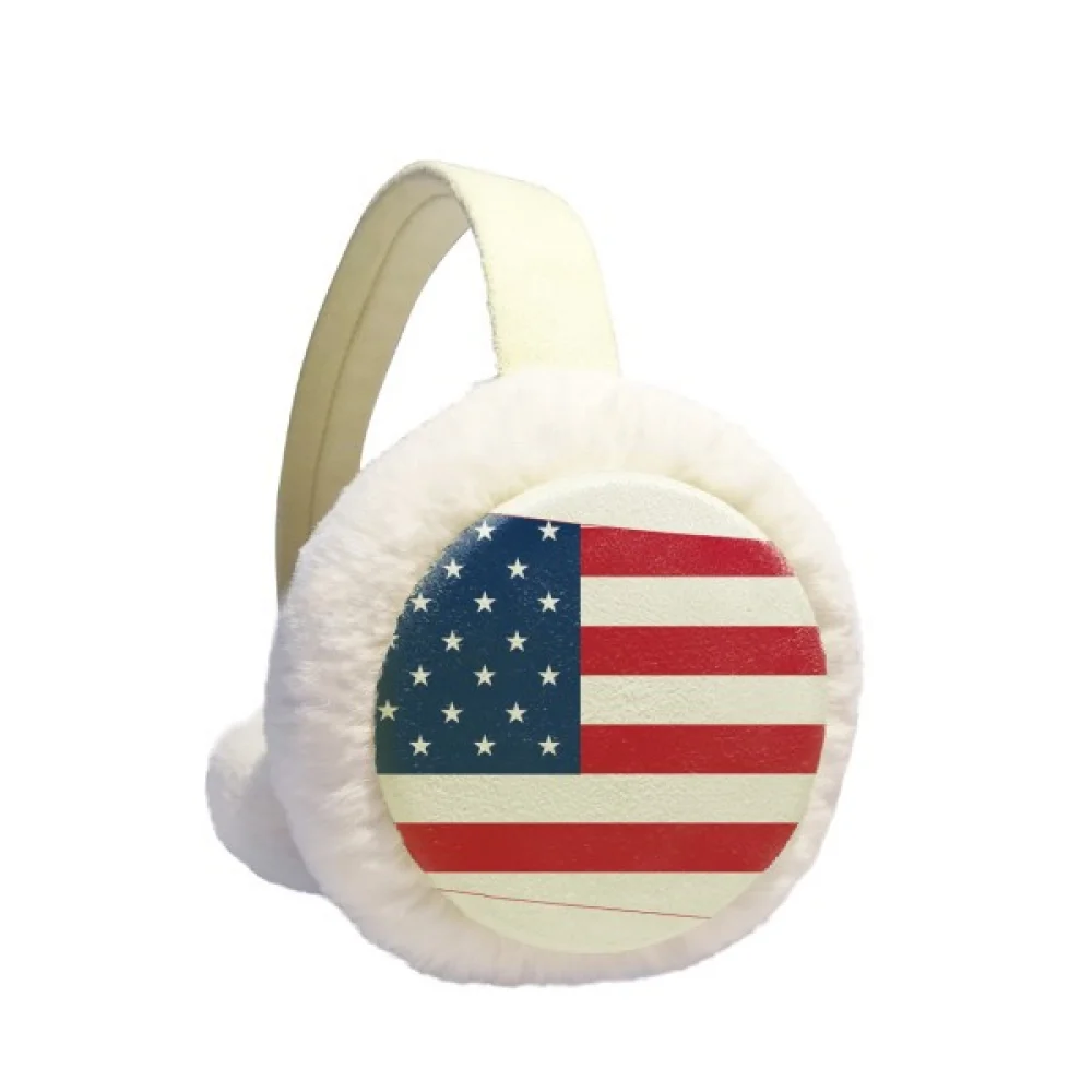 

Colorado America Map Stars Stripes Flag Winter Ear Warmer Cable Knit Furry Fleece Earmuff Outdoor