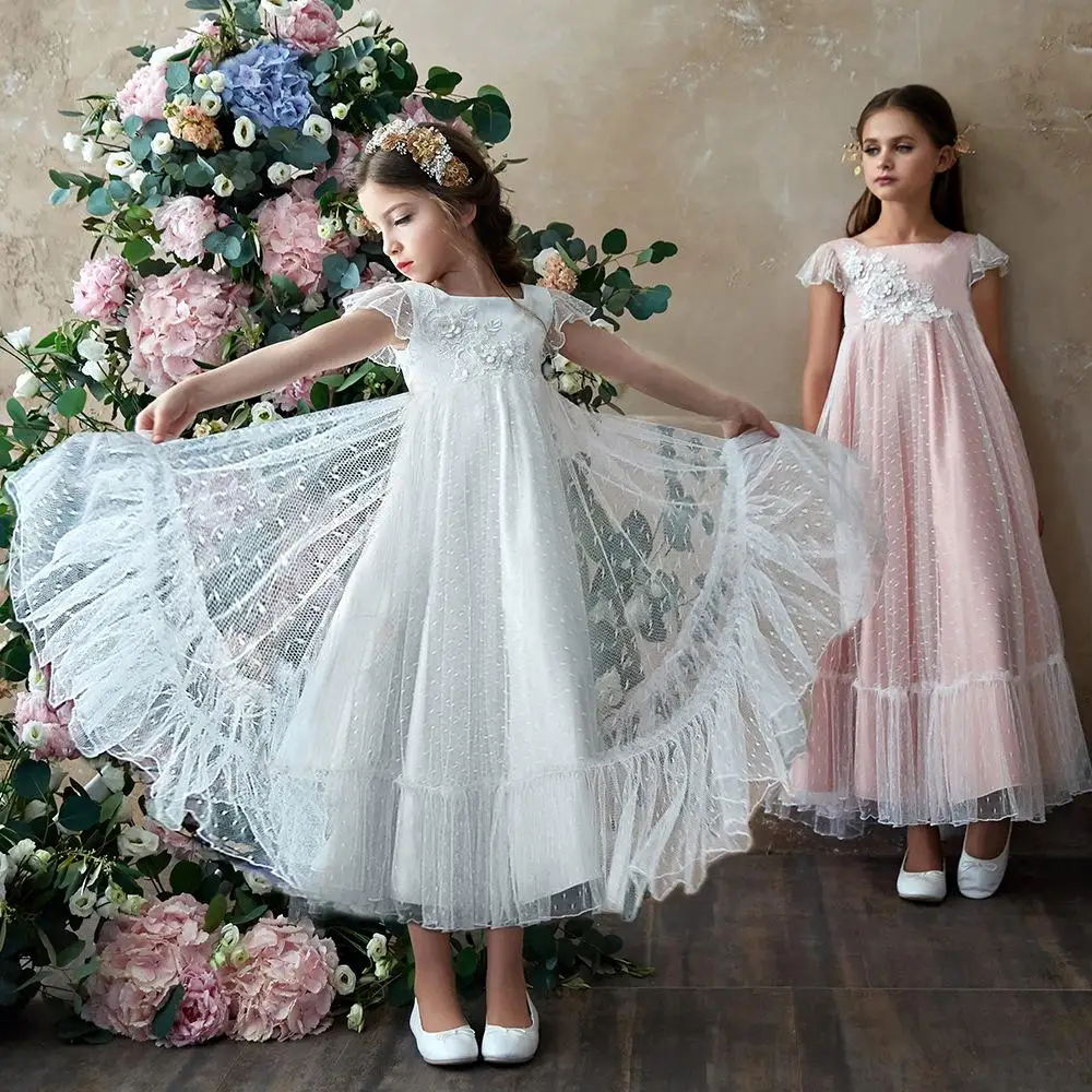 子供のための花柄のプリンセスドレス結婚式の服