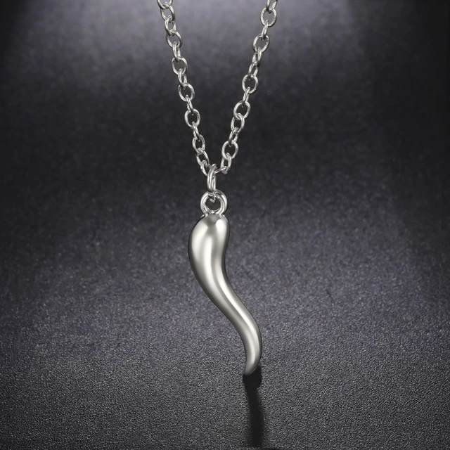 Small Sterling Silver Italian Horn Pendant, 18 inches inches - Walmart.com