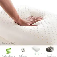 100% Natural Latex Sleeping Bed Pillow Luxury Pillow for Side Back and Stomach Sleepers Orthopedic Pillows Cervical Health Care 2