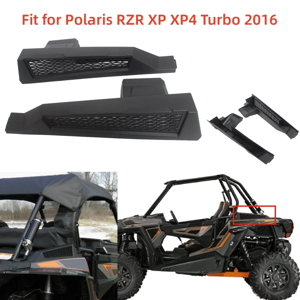 For Polaris RZR XP XP4 Turbo 2016 UTV Accessories Air Intake Panel Cover Left Right Intake Vents Bezel Kit Replace for 2206649 rv vents skylight insulator cover waterproof blackout covers magnetic rv sunshades blackout vents cover travel accessories