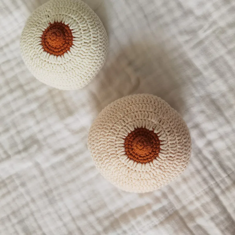 1pc Baby Teether Music Rattles for Kids Handmade Crochet Rattle Toy Breastfeeding Model Babies Gift Children's Toy 4