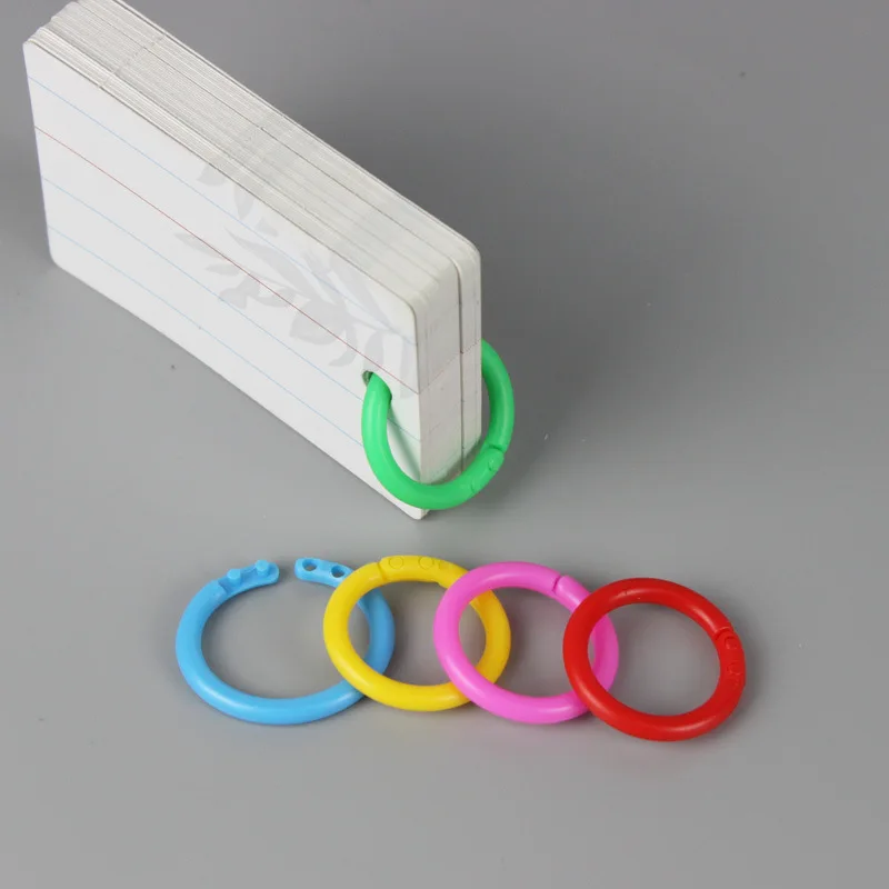 Loose-leaf Binder Ring Hole Puncher Buckle Ring Notebook Binder Plastic For Notebooks Office Asseccories 50pcs, plastic binding rings,notebook accessories,book binding supplies