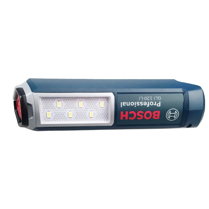 BOSCH GLI 120-LI Cordless Work Light 12V Handheld Portable Rechargeable LED Flashlight Adjustable Lamp Rotatable Hook