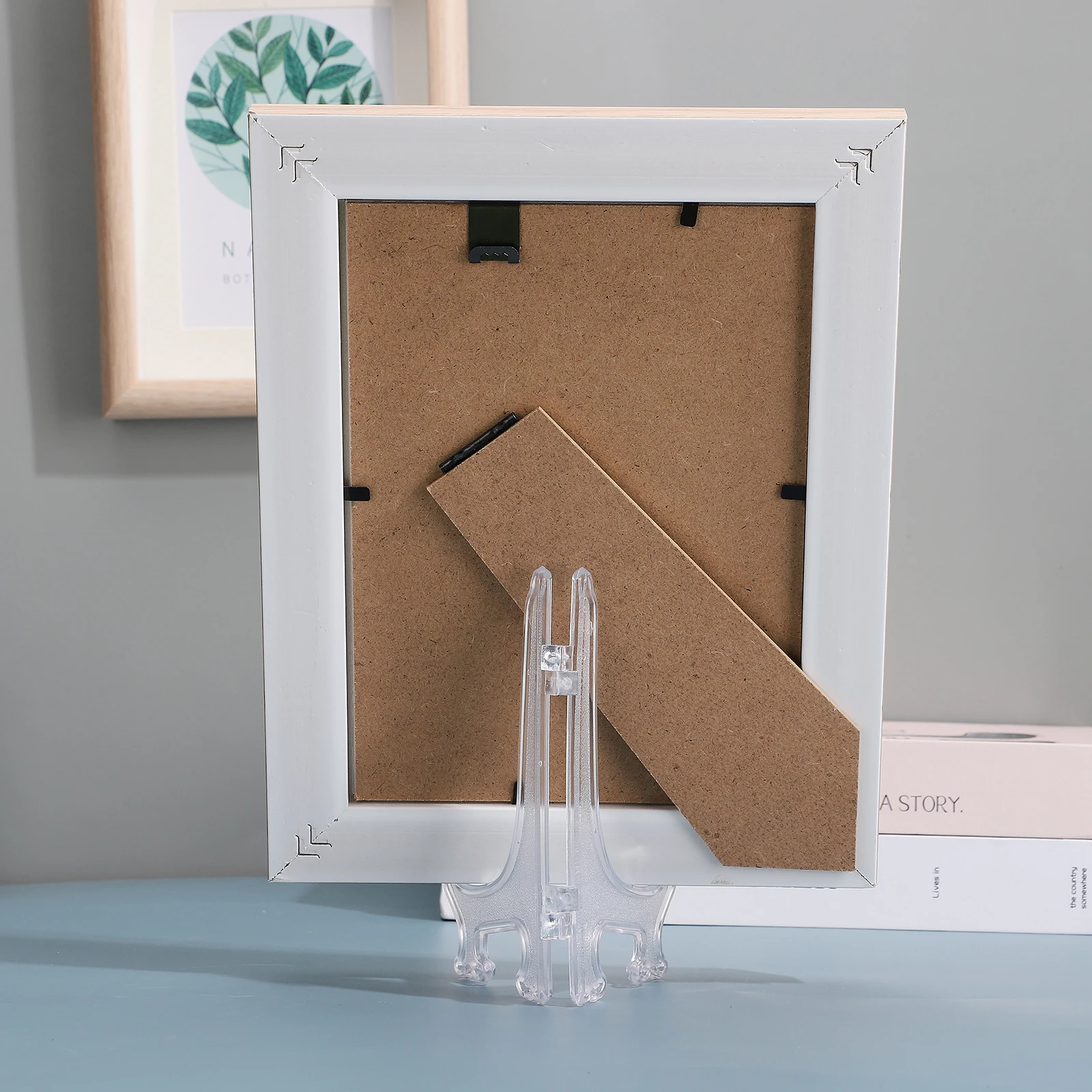 Clear Transparent Photo Frame support 3 5 7 9inches Display Easel Stand Bowl Picture Frame Photo Pedestal Holder