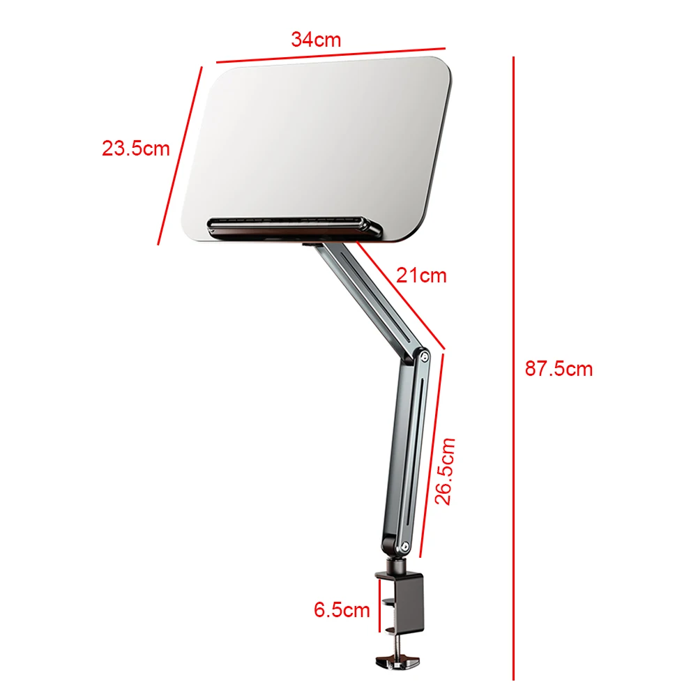 Desk Clamp Book Holder Adjustable Recipe Book Holder Reading Book Bracket for Laptop Tablet Recipe Textbook 6