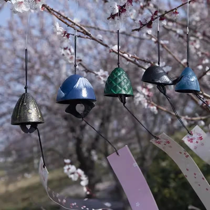 철 바람 종소리 일본식 바람 종소리 야외 교수형 벨 정원 바람 차임 소리 클래퍼 홈 장식 풍경 풍경 종