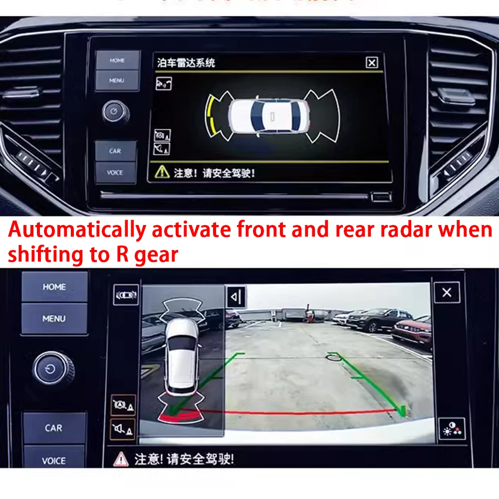 폭스바겐 VW 비르투스 폴로 세단 Mk6 제타 사기타르 벤토 Mk7 T-Roc용 전방 후방 주차 센서 보조 백업 레이더