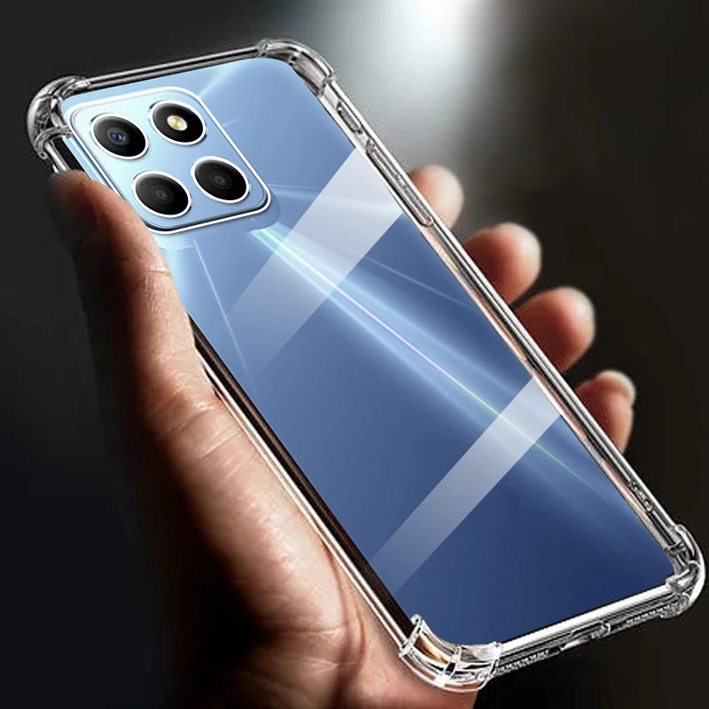 

Утолщенная подушка безопасности, Противоударная Прозрачная мягкая задняя крышка телефона из ТПУ для Honor X8