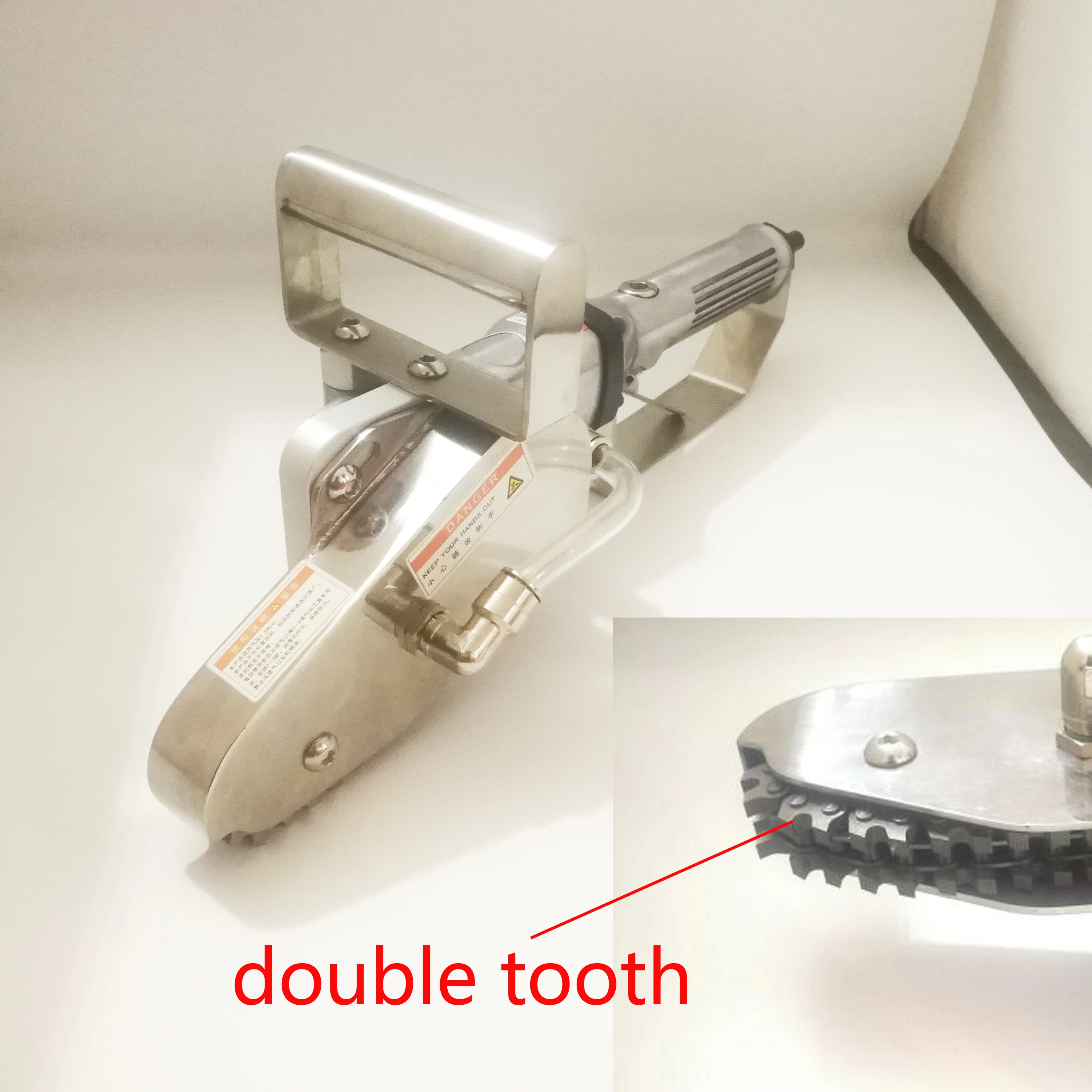 Portable Pneumatic Waste Stripper Carton Paper Stripping Machine Trimming Tool with double tooth detail image 2