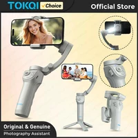 M01 3-Axis Handheld Stabilizer Gimbal for Mobile Phone Shoot Vlog Record Video with Fill Light for Iphone, Xiaomi 15 Cell phones