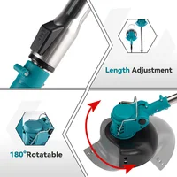 YOFIDRA tondeuse à gazon électrique sans fil jardin coupe gazon 100-135 cm longueur coupe outil électrique pour Makita 18 V batterie broche 4