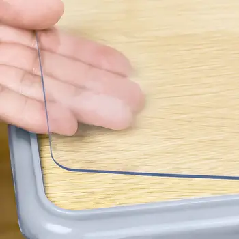 Nappe Transparente en PVC Épaisse Résistante à la Chaleur, Imperméable et Résistante à l'Huile, 1 Pièce 1