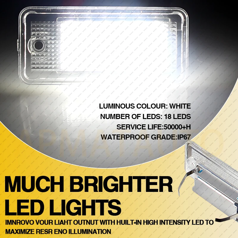 LED Number Plate Lights - Error-Free License Plate Lamp Car Accessories