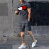 Oversized Men's Trend Casual Tracksuits 2024 3D Digital Print T-shirt Shorts Set 2 Piece Outfit New Summer European Jerseys 4