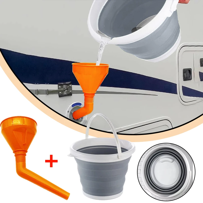 Refueling Funnel With Filter Detachable Hose Car Motorcycle Refuel Engine Oil Funnel Long Mouth Funnels Car Repair Filling Tools refueling funnel