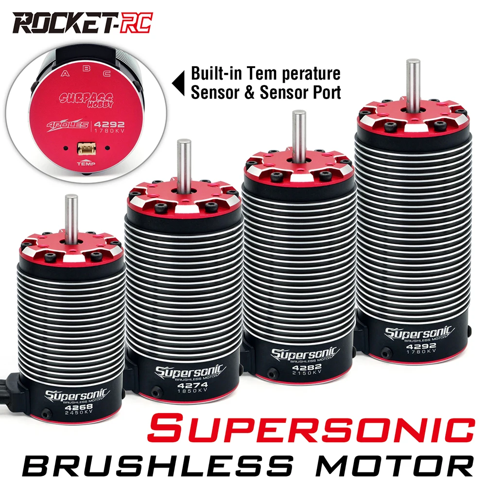 Moteur Rocket Brushless Sans Balais Sensored 4268 1850KV – Capteur 5.0mm – Pour RC 1/8 – Neuf
