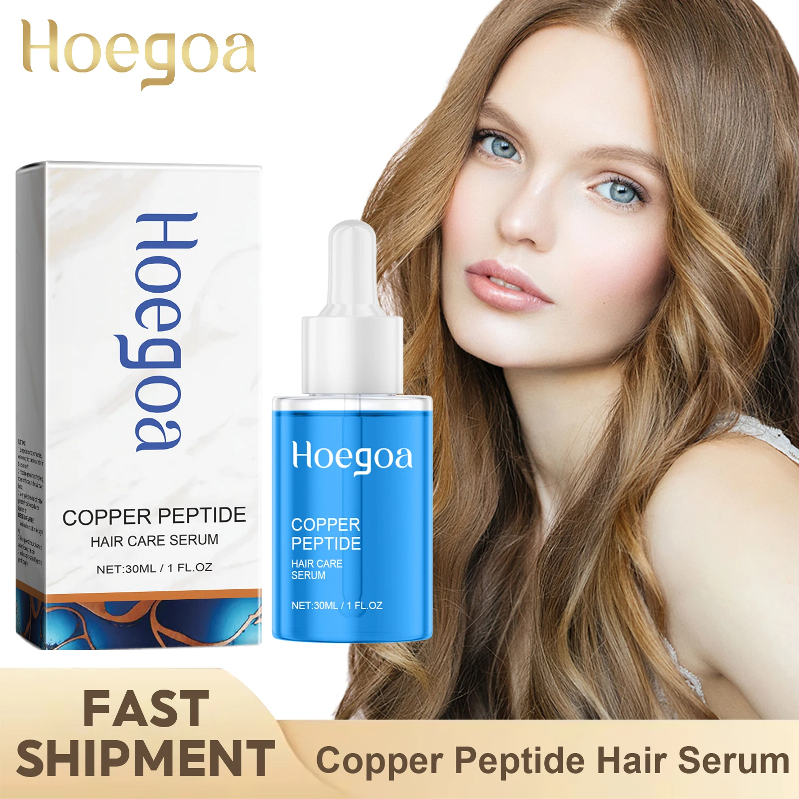 Copper Peptide Hair Growth Serum Hair Dense Prevent Loss Nourishing Scalp Root Smooth Reduce Dry Damage Repair Essence
