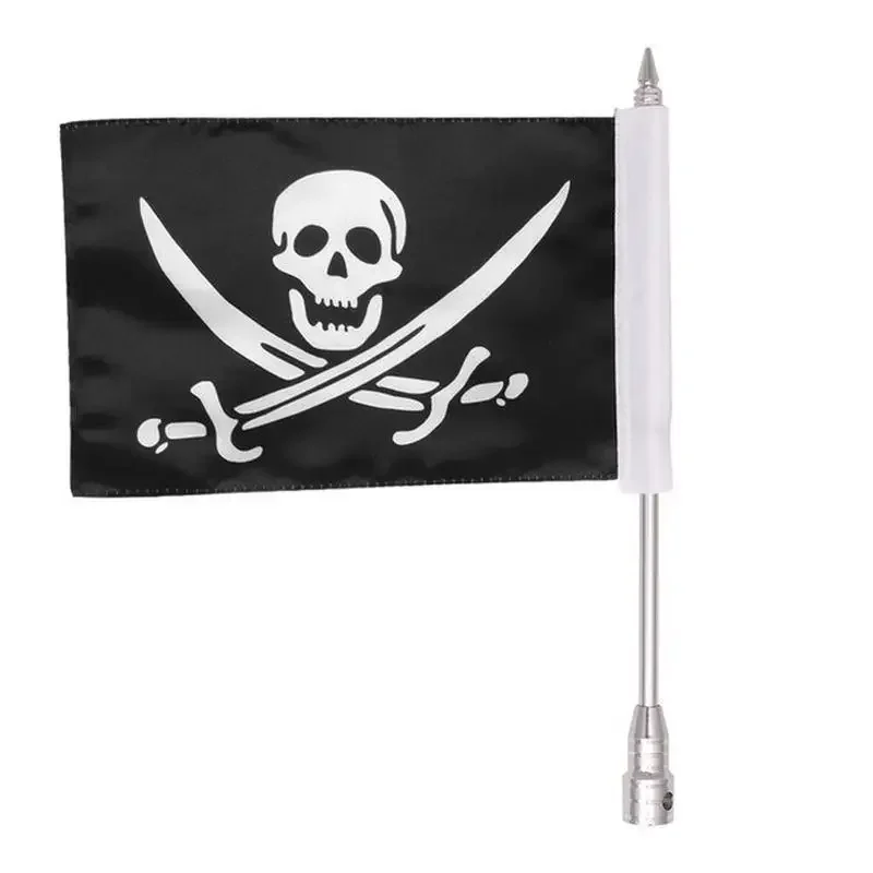 Zceplem Bandiera Americana Per Motocicletta - Doppia Faccia Con Supporto In Lega Alluminio Per Portapacchi - Foto 8