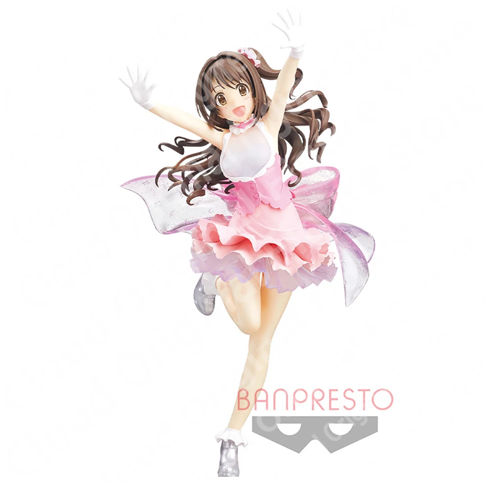 재고 있음 오리지널 Banpresto THE IDOLMASTER 시마무라 우즈키 스테이지 바이 스테이지 PVC 22cm 액션 피규어 모델 장난감 취미