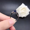Solid 18K White Gold Rings Lady 1.5CT Oval Shape Sapphire Diamond Wedding Rings For Women Beautiful Birthday Jewelry 2