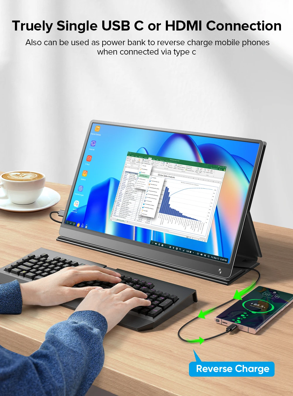 UPERFECT ͸ ޴  120Hz ġũ ׷̵ 15.6ġ IPS 1080P USB C HDMI ̹  ÷ Steam Deck Ʈ PC Mac Phone PS4/5 Xb