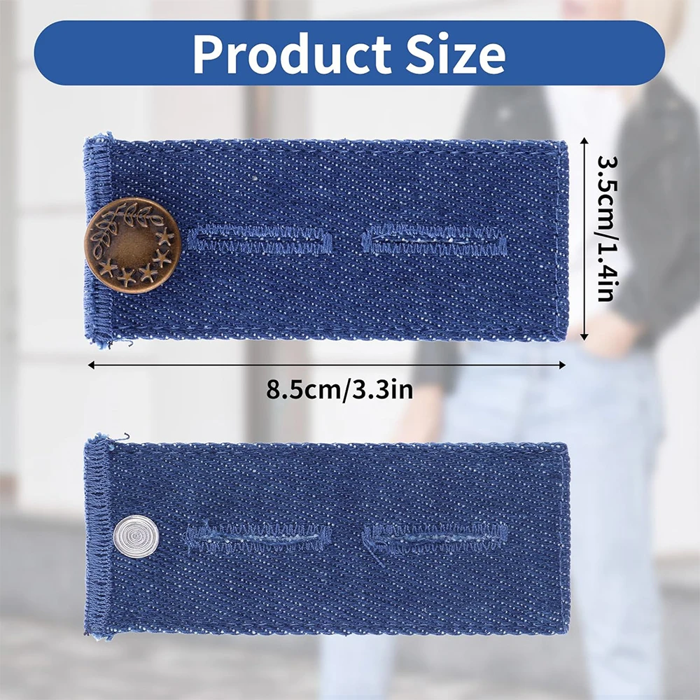 Denim Waist Extender Buttons For Pant Long Buckle Hook Stretch Adjustment Waist Buckle Extension Quilting Supplies 3