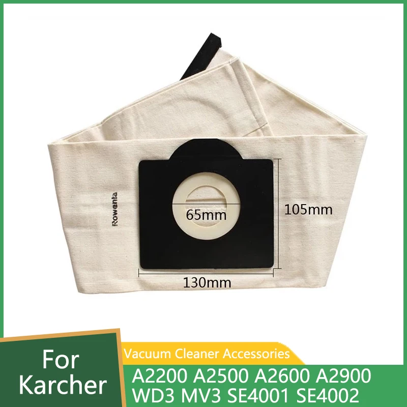 Bags Karcher WD3 SE4001 Cloth Filter Vacuum Cleaner Dust Bag