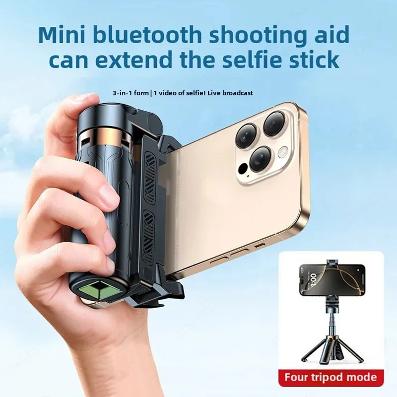 Super Mini Selfie Stick Portable Phone Holder Shooting Aid Versatile Integrated Design Bluetooth Remote For Live Broadcas selfie stick cell phone selfie stick smartphone selfie stick