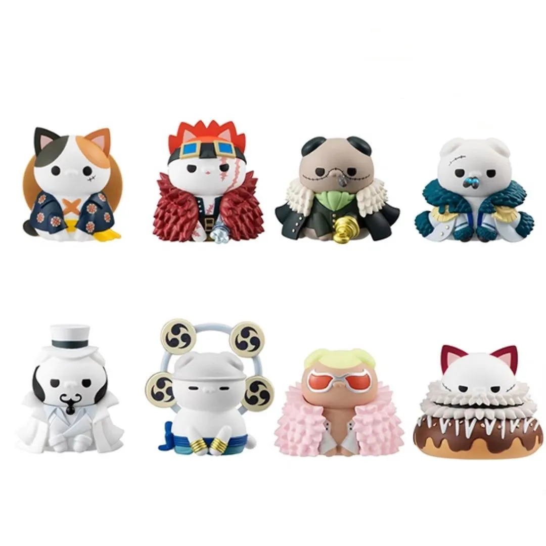 8Pcs One Piece Cos Cat Action Figure Eustass Kid Rob Lucci