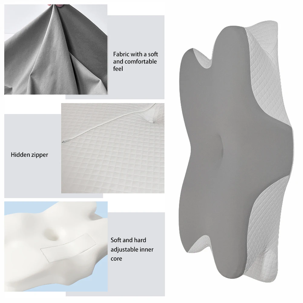 Cervical Memorys Foam Pillows Side Sleeper Pillow for Neck Protection Mulitfunctional Relaxation Neck Pillow Household