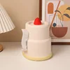 Ceramic Tissue Box Strawberries Cake Shape Cartoon Cake Home Desktop Storage Paper Towel Holder Napkin Holder Home Decoration 3