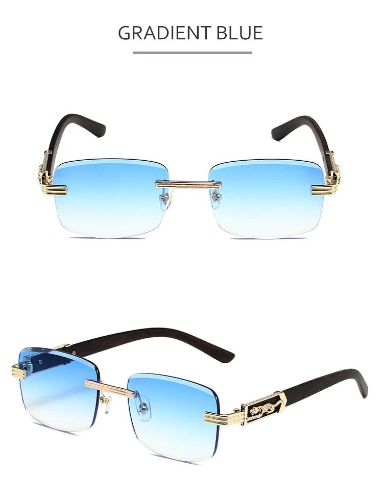 Diamond Cut Edge Sunglasses Vintage Men's Sunglasses Wood Style_voghion.com