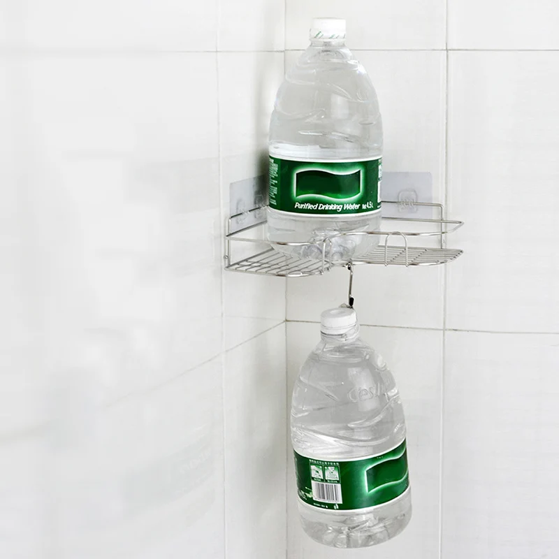 Household Bathroom Storage Rack Stainless Steel Triangular Durable Shampoo Soap Storage Shelves For Kitchen Indoor Accessories 4