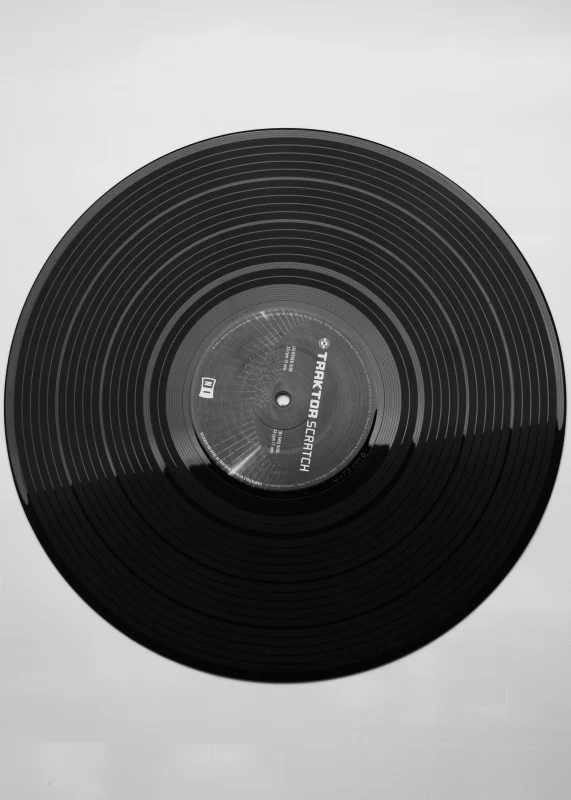 Vintage Music-Inspired Canvas Poster - Black and White Headphone & Lyrics Art